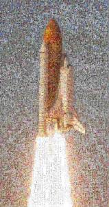 Space Shuttle Atlantis Mosaic